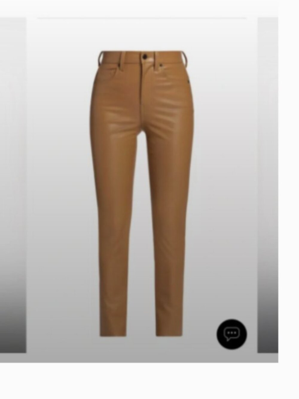 Veronica Beard Carly Kick Flare Pants Vegan Leather in Camel Size 26 - Picture 6 of 14